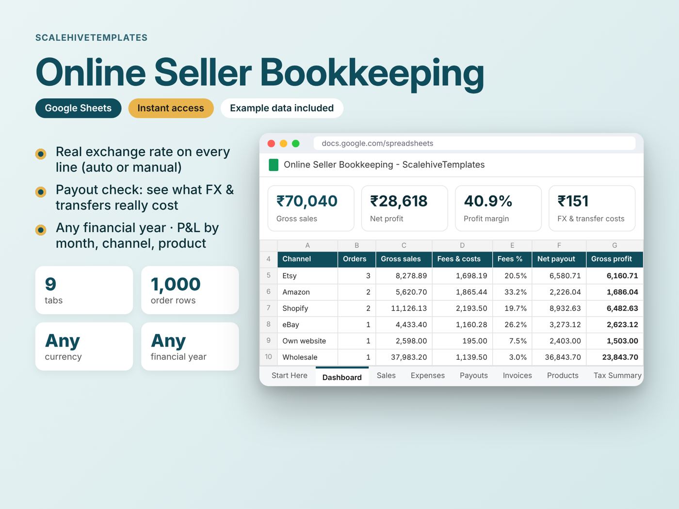 Online Seller Bookkeeping preview